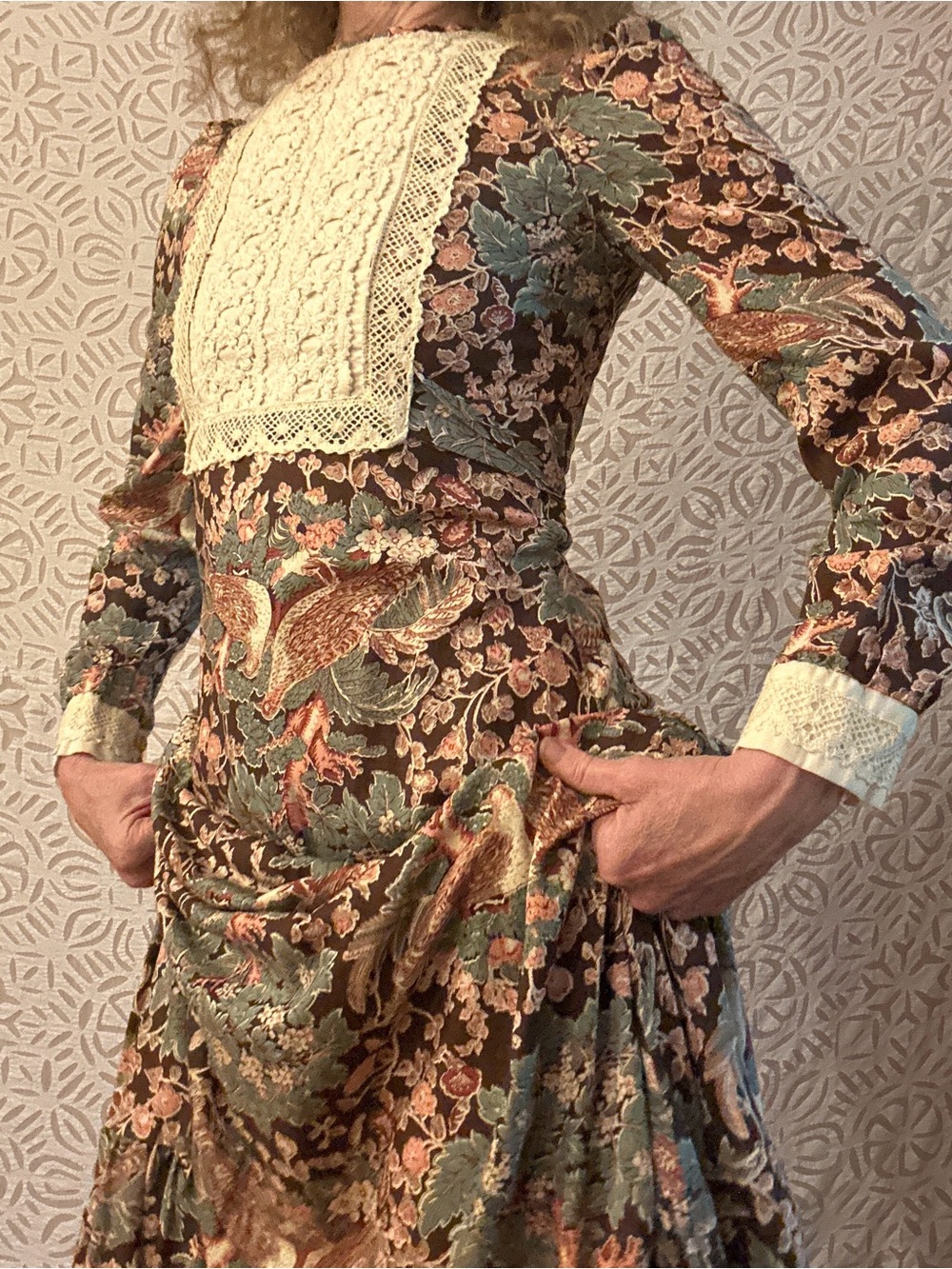 Gunne Sax by Jessica Black Label San Francisco Dress c. 1969-71 - Picture 1 of 16